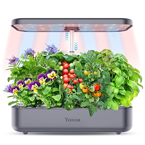 12 Hydroponic Propagation System, Indoor Herb Garden Set with LED Grow Light, Smart Garden for Home