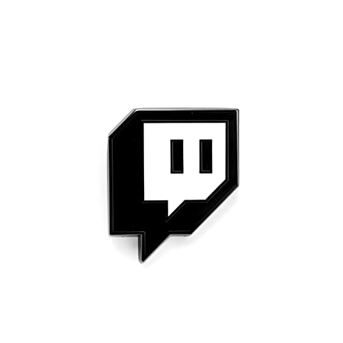 Twitch Collectible Enamel Pin - Twitch Glitch New Logo Pin - Black/White