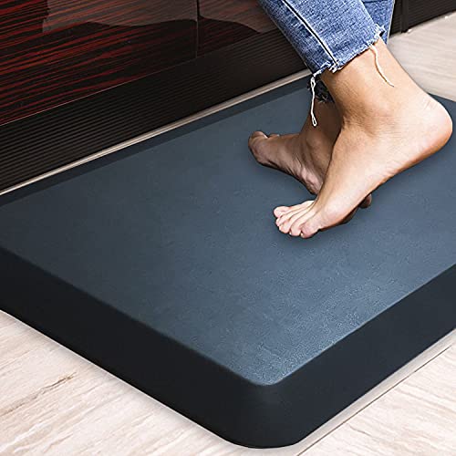 1" Extra Thick Anti Fatigue Floor Mat,Kitchen Mat, Standing Desk Mat – Comfort at Home, Office, Garage - Advanced PU Foam - NOT PVC!!! - Black - 20x30x1-Inch