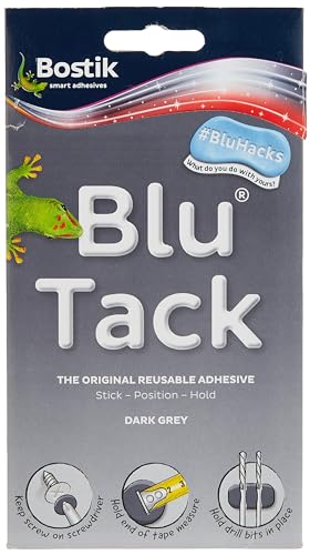 Bostik Blu Tack Grey, Multipurpose Reusable Adhesive, Clean, Safe & Easy to Use, Non-Toxic, 64g