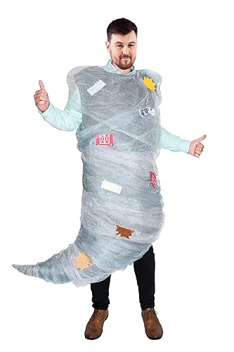 Swirling Tornado Vortex Style Costume Designed for Adults That Enjoy Thunder Weather Storms and Destruction Grey