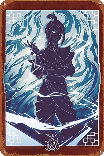 Azula Fire Nation Poster Metal Plaque Tin Sign,Vintage Metal Pub Club Cafe bar Home Wall Art Decoration Poster Retro 8x12 inches