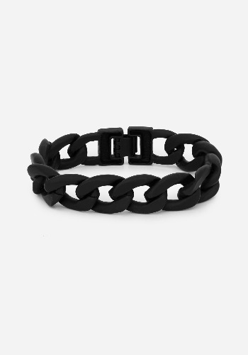 Jet Chunky Rope Chain Bracelet | S/M