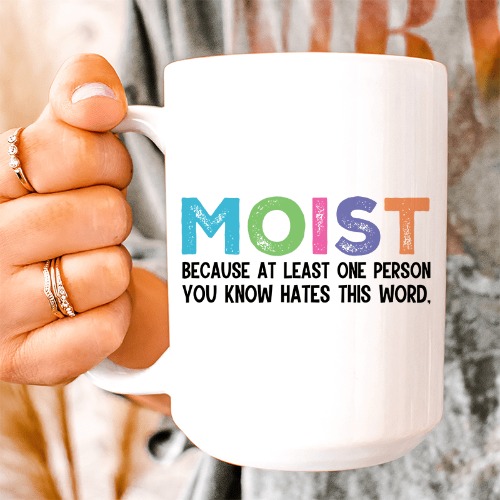 Moist Ceramic Mug 15 oz - White / One Size