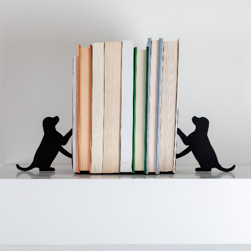 Hand Cut Pet Metal Bookends | Dog