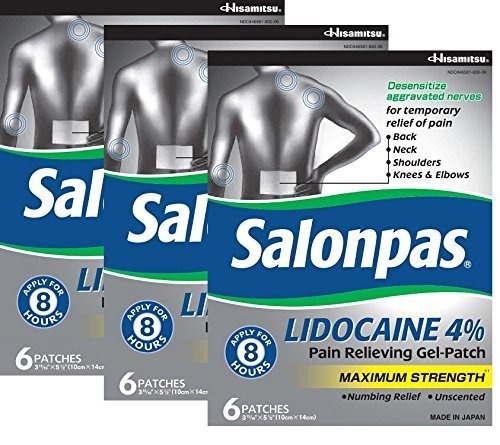 Salonpas lidocaine (3 Pack) Pain Relieving Maximum Strength Gel Patch - 