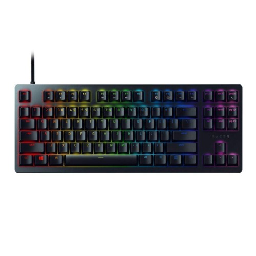 Razer Huntsman Tournament Edition TKL Tenkeyless Gaming Keyboard: Linear Optical Switches Instant Actuation - Customizable Chroma RGB Lighting, Programmable Macro Functionality - Matte Black (Renewed) - Matte Black Keyboard Huntsman Tournament Edition