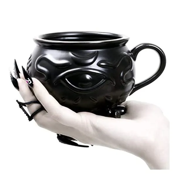 
                            Witch Cauldron Coffee Mug in Gift Box by Rogue + Wolf Porcelain 3D Novelty Mugs Gothic Tea Cup Witches Goth Decor Witchcraft Wicca Supplies 14 oz 400ml
                        