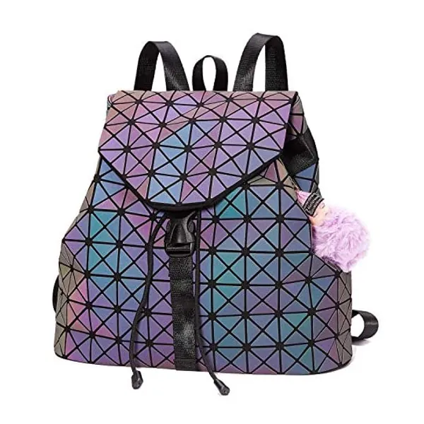 
                            Geometric Handbag Luminous Women Tote Bag Holographich Purses and Handbags Flash Reflactive Crossbody Bag for Women
                        