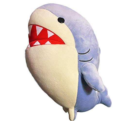 14''Commander Shark Plush Toy Cute Shark Soft Plush Doll Plush Figure Cartoon Stuffed Plush Toy Stuffed Pillow