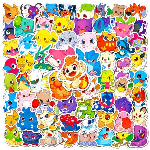 Cinnamoroll Stickers 50 Pcs, Sanrio Cinnamon Roll Kawaii Dog Vinyl Decal Merchandise, Waterproof Gifts Sticker Pack for Phone, Cup, Water Bottle, Laptop, MacBook, Scrapbooking / Poke-mon Sanrio Cinnamoroll