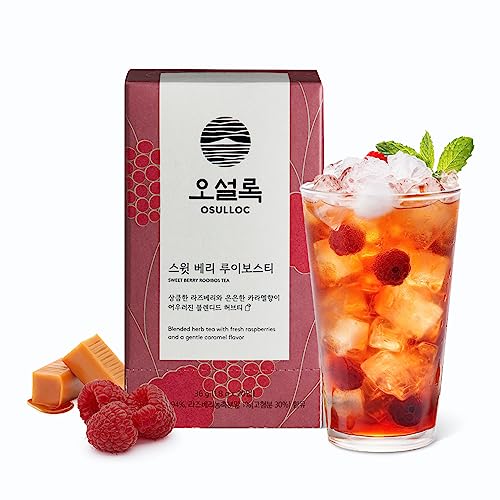 OSULLOC Sweet Berry Rooibos Tea, Herbal & Fruit Tea Blend, Premium Blended Tea from Jeju, Tea Bag Series 20 count, 1.06 oz, 30g - Sweet Berry Rooibos - 20 Count (Pack of 1)
