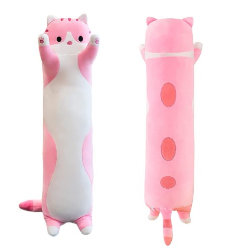 Domeilleur Cute Plush Cats Doll Soft Stuffed Cat Pillow Doll Toy Gift for Girlfriend Adult Skin-friendly Comfortable Cushion Cuddle Hugging Pillow