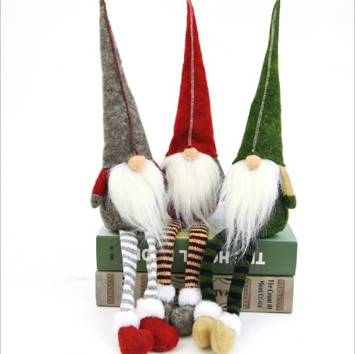 Quirky Santa Claus Elf Doll: Festive Handmade Christmas Gnome Decoration - Red