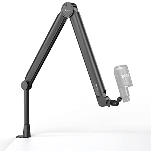 IXTECH Premium Microphone Boom Arm with Desk Mount, 360° Rotatable, Fully Adjustable, for Podcast, Video, Gaming, Radio, Studio, Recording, Sturdy and Universal VALIANT Model - MI03 VALIANT - 1 Black