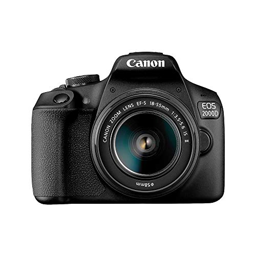 Canon EOS 2000D DSLR Camera and EF-S 18-55 mm f/3.5-5.6 IS II Lens - Black - Body + 18-55 mm Lens