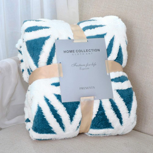 LOMAO Sherpa Fleece Blanket Fuzzy Soft Throw Blanket Dual Sided Blanket for Couch Sofa Bed (Teal, 51"x63") - Teal - 51"x63"