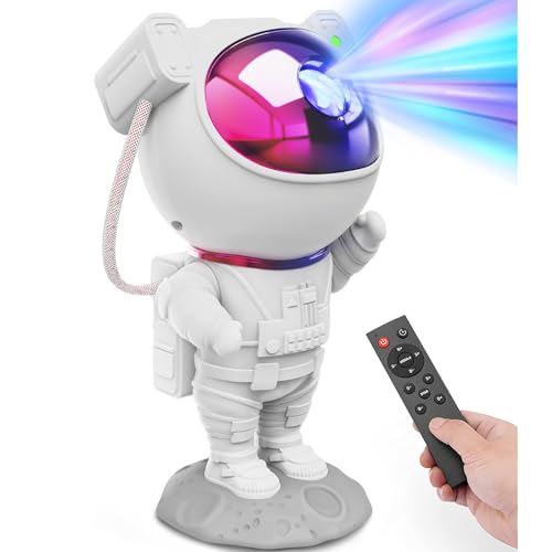 Mooyran Colorful Astronaut Galaxy Projector - Special Limited Edition Star Lights for Bedroom Astronaut Space Projector, Starry Ceiling Lamp with Timer & Remote, Adults Room Decor - Neon