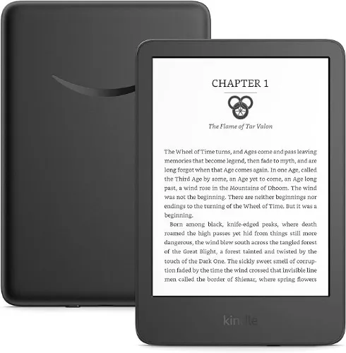 Kindle (2022 release) – The lightest and most compact Kindle, now with a 6” 300 ppi high-resolution display, and 2x the storage - Black + 3 Months Free Kindle Unlimited (with auto-renewal) - Black - With 3 Months Free Kindle Unlimited - Lockscreen Ad-Supported