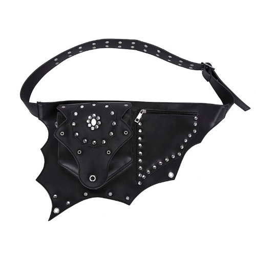 Gothic Retro Waist Bag with Rivets