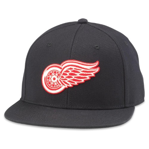AMERICAN NEEDLE NHL National Hockey League Archive 400 Adjustable Snapback Baseball Hat - Detroit Red Wings (Black)