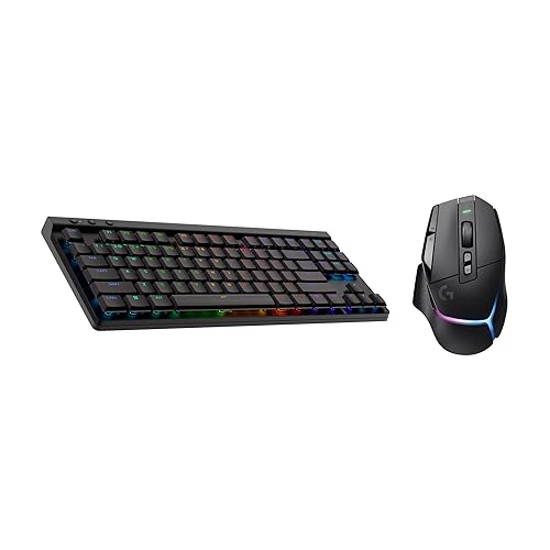 Logitech G502 X PLUS Wireless Gaming Mouse & G515 LIGHTSPEED TKL Wireless Gaming Keyboard, Fully Programmable RGB Low-Profile Gaming Keyboard & Mouse Combo – PC/Mac - Black - Wireless - RGB - Mouse + Keyboard
