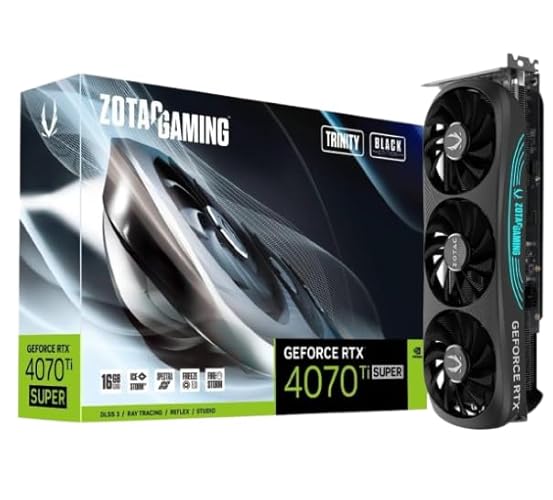 ZOTAC GAMING GEFORCE RTX 4070 Ti SUPER Trinity BLACK EDITION - 16GB GDDR6X, 1x HDMI, 3x DP
