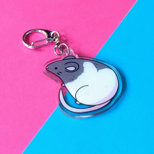 Double-sided Rat Keychain