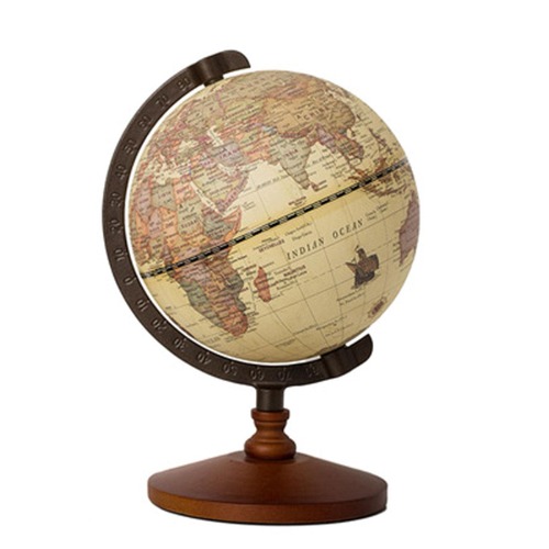 DSFSAEG Geographic Globes, Antike Globe mit Holzsockel, Vintage Dekorative politische Schreibtischwelt für Schule, Zuhause und Büro
