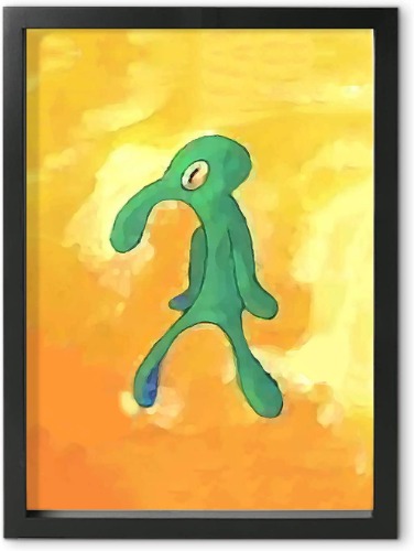 Bold And Brash Thaddäus Gemälde Squidward Painting Poster Bild, Leinwand Bilder Wasserfest, Wandbilder Schlafzimmer Badezimmer Wohnzimmer Wanddeko, 30x40cm