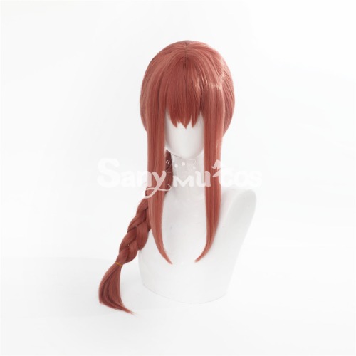 Manga Chainsaw Man Wig Makima Red Ponytail Long Cosplay Wig