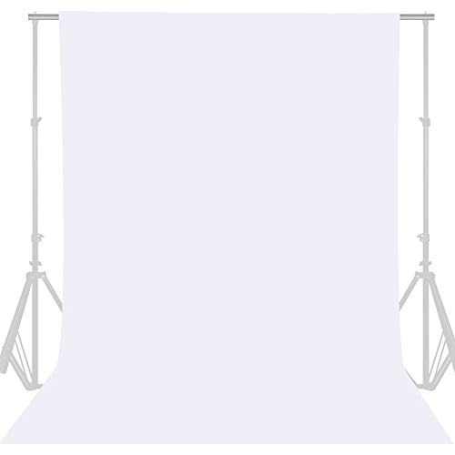 GFCC 8FTX10FT White Backdrop Background for Photography Photo Booth Backdrop for Photoshoot Background Screen Video Recording Parties Curtain - 8ftx10ft - White