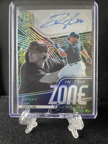 Josh Naylor 2021 Panini Spectra In the Zone Autographs Splatter #5/8 Guardians