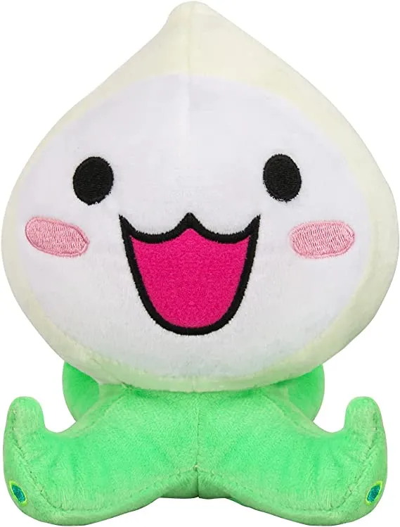 HLENOK Juguete de peluche de cebolla de anime, lindo juguete de peluche verde suave Kawaii de dibujos animados para sofá, decoración coleccionable de peluche