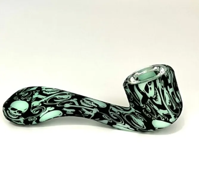 Glow in the Dark Sherlock Skeleton Pipe Silicone Pipe Bowls | Etsy