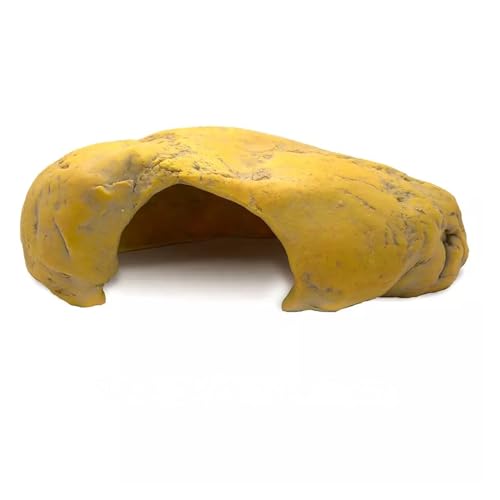 Reptile Hide Snake Cave Large Simulation Stone Resin Hideout Leopard Gecko Lizard Tank Accessories Bearded Dragon Habitat Terrarium Decoration Rock for Spider Frog Amphibian - Large