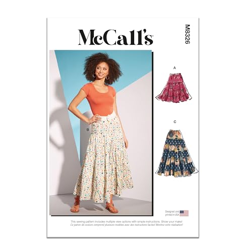 McCall's Misses' Skirts Sewing Pattern Kit, Design Code M8326, Sizes LRG-XLG-XXL - LRG-XLG-XXL