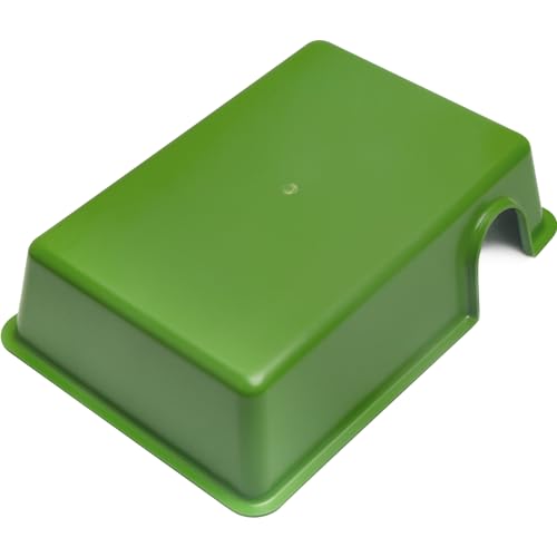 Reptile Hide, Ball Python Snake Hide Feel Secure and Safe Snake Cage Accessories Plastic Reptile Hide Box (Large Green) - Large Green