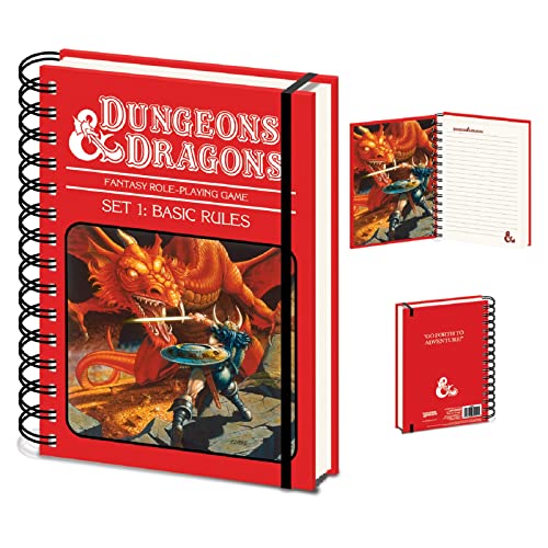 Dungeons and Dragons Journal Notebook (Basic Rules Design) Wiro Notebooks A5, Note Book and Notepads A5, Great Dungeons and Dragons Gifts - Official Dungeons & Dragons Merchandise