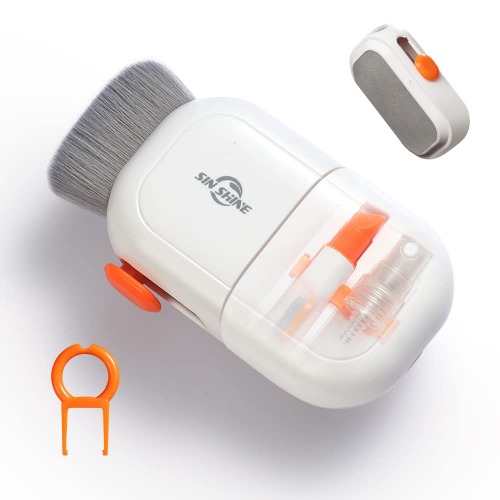 SIN SHINE 7-in-1 Electronics Cleaner Kit - Laptop Cleaner Keyboard Cleaner Set with Keyboard Brush - Electronic Cleaner Box for PC Monitor, TV, Phone, Computer (BBH01-White) - Bbh01-white