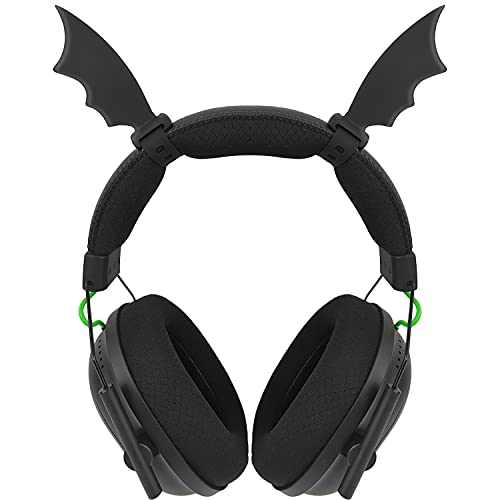 RUKUHOT Halloween Bat Wings Headphone Attachment, Bat Devil Horns Headband Headset Decor, Cosplay Props Bat Wing for Halloween Christmas Party Dress Up Accessories,Black - Bat wings -Black