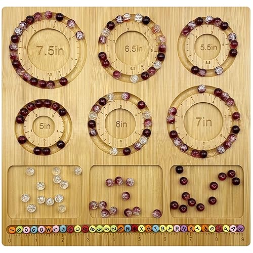 Petoysoso Bead Boards for Jewelry Making, Bamboo Beading Board for Jewelry Bracelet Making, Bracelet Bead Board, Bracelet Bead Board for Bracelet, Jewelry Making Supplies,DIY Small