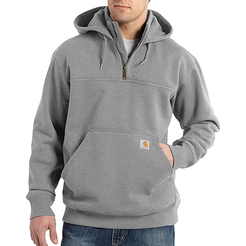 Carhartt Men's Rain Defender Loose Fit Heavyweight Quarter-Zip Sweatshirt - Medium - Heather Gray