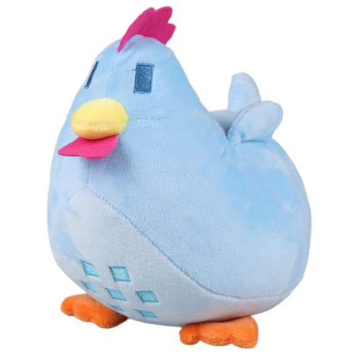 Yasswete Stardew Chicken Valley Plush Toys,7.9in Cut Soft Stuffed Cartoon Plushie Figure Doll Pillow Merch for Game Fans Gift (Blue) - Blue