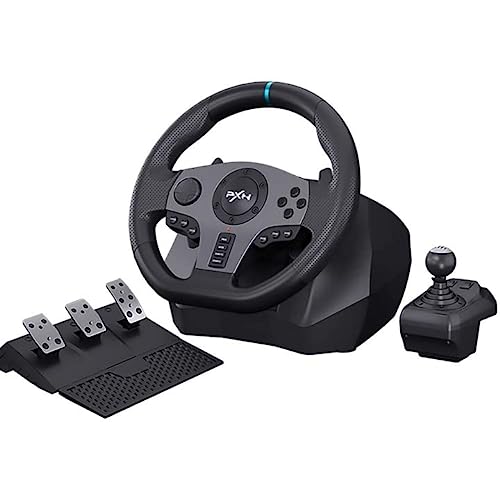 PXN Racing Wheel Steering Wheel - V9 Driving Wheel 270°/ 900° Degree Vibration Gaming Steering Wheel with Shifter and Pedal for PS4,PC,Xbox One,Xbox Series S/X,PS3 (V9) - V9