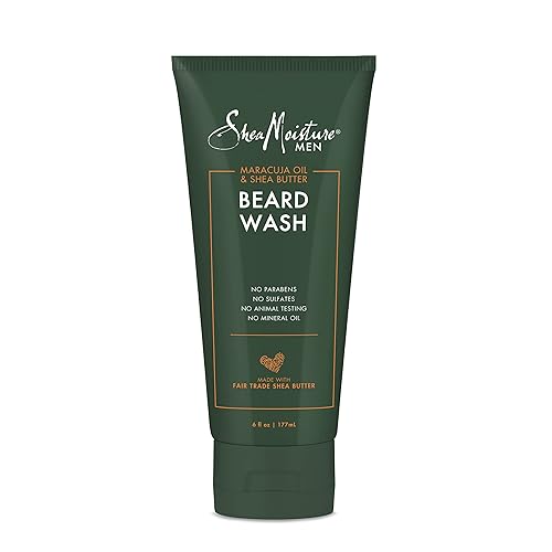 SheaMoisture Beard Wash for a Full Beard Maracuja Oil & Shea Butter to Deep Clean and Refresh Beards 6 oz - 6 Fl Oz (Pack of 1) - Beard Wash