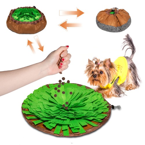 Snuffle Mat for Dogs, Foraging Mat for Dogs, Pet Feeding Mat Imitate Outdoor Lawn to Release Pet Natural Foraging Skills, Portable Pet Snuffle Mat, Sniff Mat for Dogs Rabbits Boredom & Relieve Stress