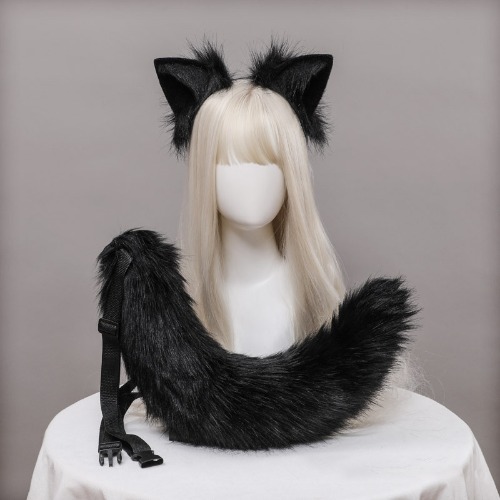 Fox Ears Tail Headband Cosplay Costume Accessory