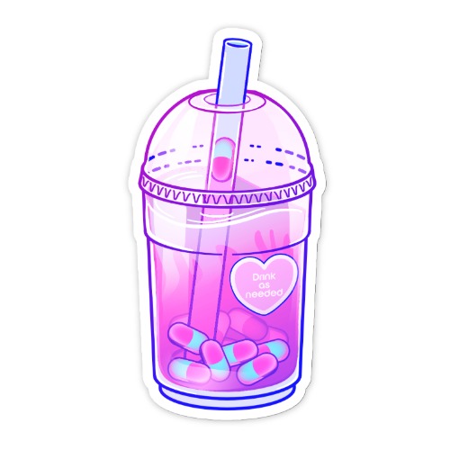 Pill Boba Vinyl Sticker