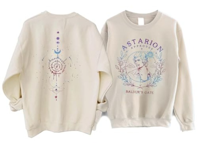 Sundre Astarion Baldurs Gate 3 Sweatshirt Gift For Couple For Him For Her For Astarion Lover… - 1 - Polycotton